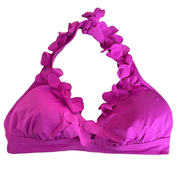 Kenneth Cole New York Halter Bikini Swim Top with Flowers - Picture 1 of 7